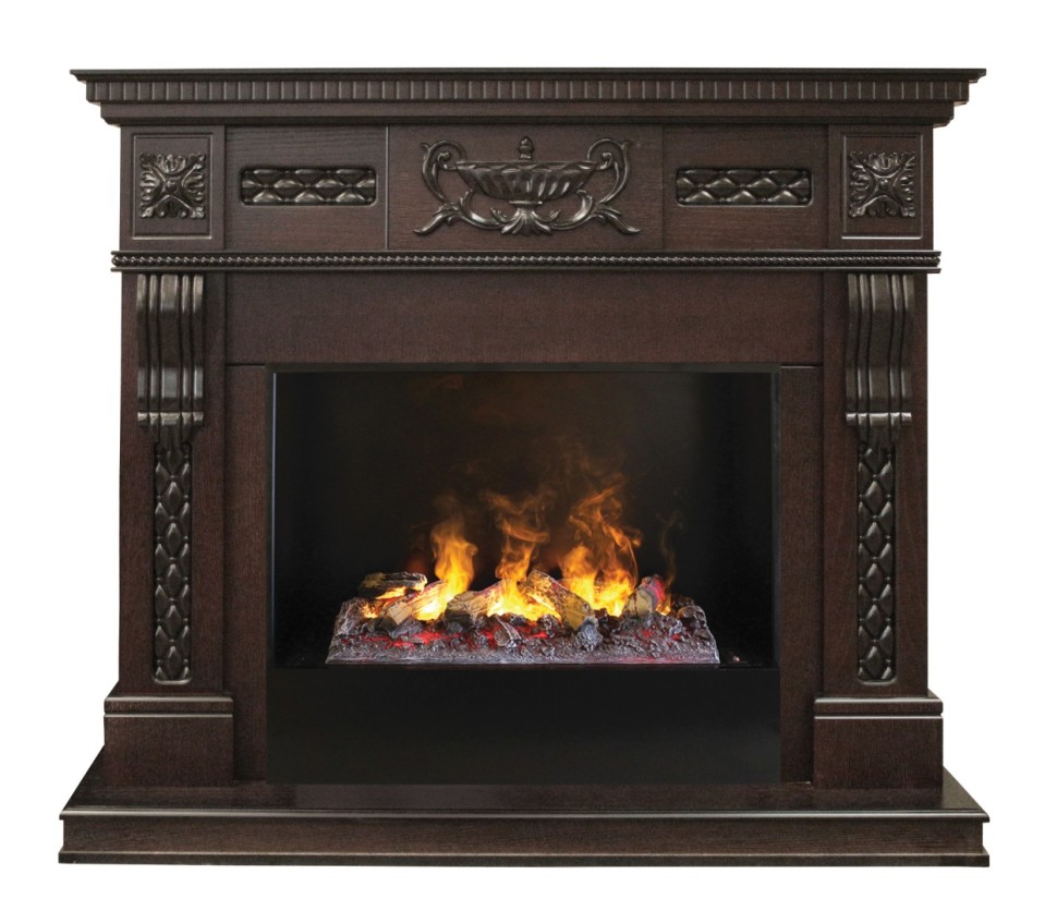 Камин Corsica Lux AO 3D Cassette 630 + Black вставка