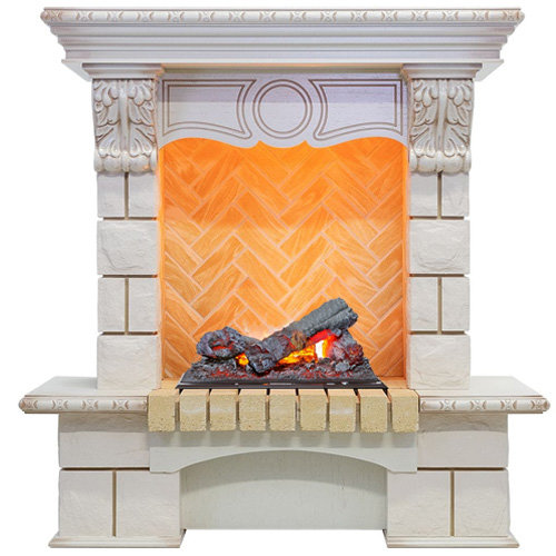 Портал Dimplex Pierre Luxe Cassette 400 шампань/слоновая кость с патиной