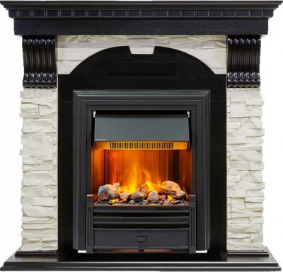 Каминокомплект Dimplex Dublin - Венге / Сланец белый с очагом Brookline Black