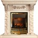 Каминокомплект Dimplex Luxemburg (каменный) - Сланец/Cлоновая кость с патиной с очагом Atherton