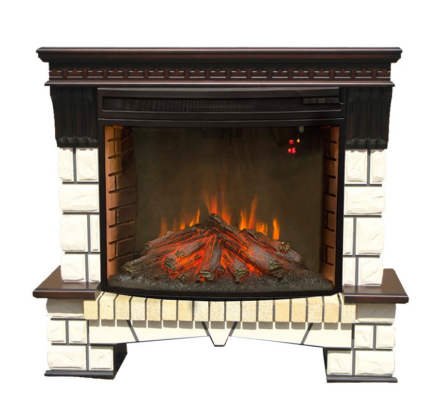 Камин Stone new 33 AO с очагом Firestar 33 3D
