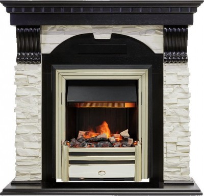 Каминокомплект Dimplex Dublin - Венге / Сланец белый с очагом Cavendish