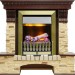 Каминокомплект Dimplex Pierre Luxe угловой - Темный дуб / Сланец с очагом Danville Antique Brass FB2