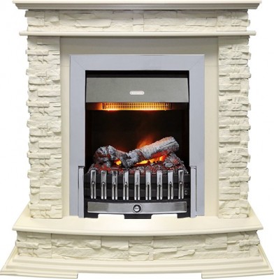 Каминокомплект Dimplex Luzern - Слоновая кость с очагом Danville Chrome FB2