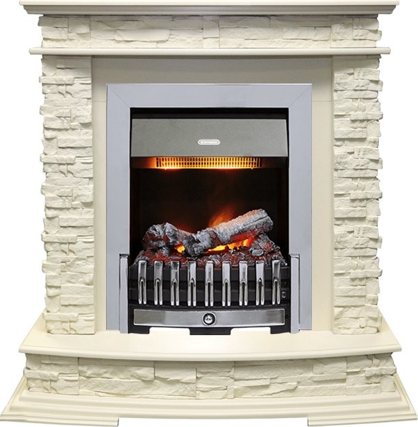 Каминокомплект Dimplex Luzern - Слоновая кость с очагом Danville Chrome FB2