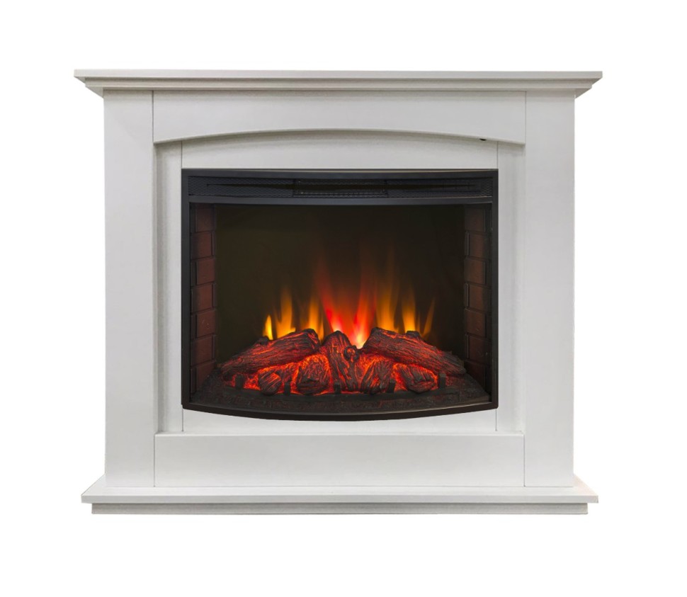 Камин CANADA 25,5 WT c Evrika 25,5 С LED подсветкой