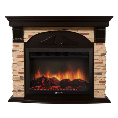 Портал Firelight Torre 30S камень сланец натуральный, венге