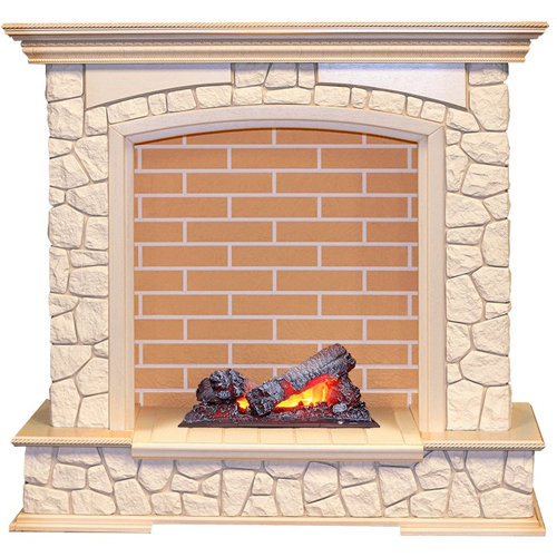 Портал Dimplex Preston Cassete 400/600 слоновая кость с патиной/белый