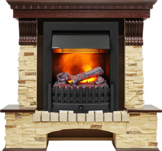 Каминокомплект Dimplex Pierre Luxe угловой - Темный дуб / Сланец с очагом Danville Black FB2