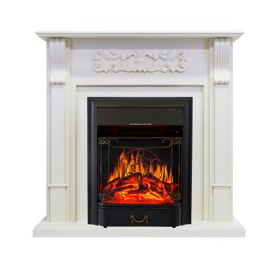 Каминокомплект Royal Flame Venice - Фактурный белый с очагом Majestic FX Black