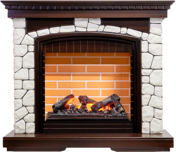 Каминокомплект Dimplex Glasgow - Темный дуб/Белый (Высота 1080 мм) с очагом Cassette 600 NH