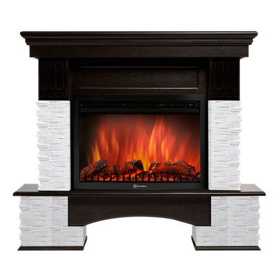 Портал Firelight Pietra Nuovo 25 сланец белый, шпон темный дуб