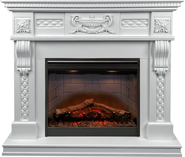 Каминокомплект Dimplex Corsica - Матовый белый с очагом Symphony 26'' DF2608-INT