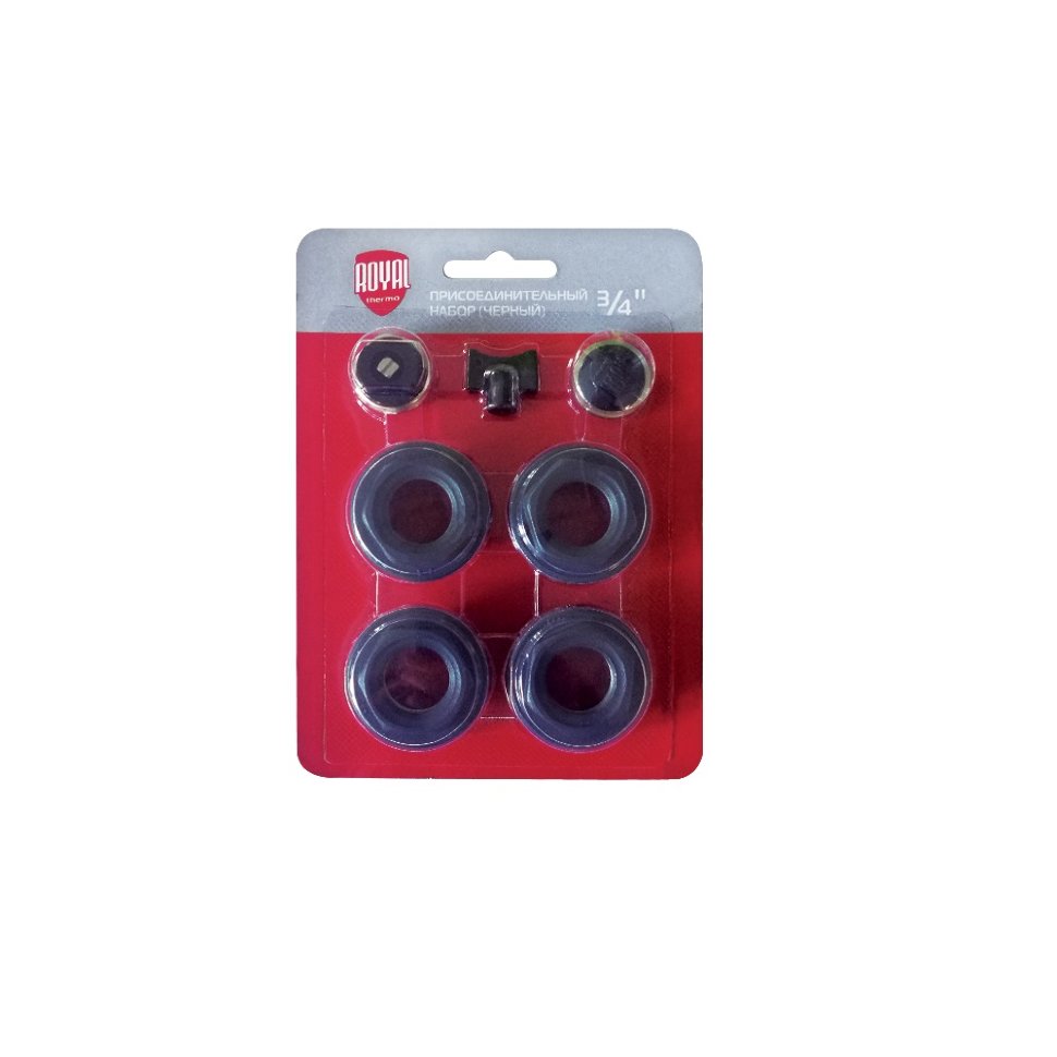 Присоединительный набор Royal Thermo 3/4'' черный