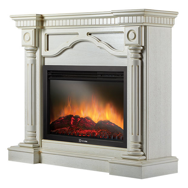 Electrolux Rome 30 шпон беленый дуб с панорамным очагом EFP/P-3320RLS