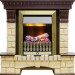 Каминокомплект Dimplex Pierre Luxe - Темный дуб / Шампань с очагом Danville Antique Brass FB2