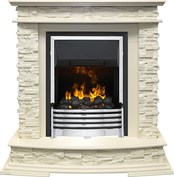 Каминокомплект Dimplex Luzern - Слоновая кость с очагом Flagstaff