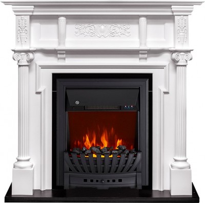 Каминокомплект Royal Flame Oxford - Белый с очагом Aspen Black