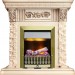 Каминокомплект Dimplex Luxemburg - Сланец/Cлоновая кость с очагом Danville Antique Brass FB2