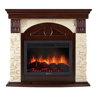 Портал Firelight Torre 30S камень слоновая кость, темный дуб