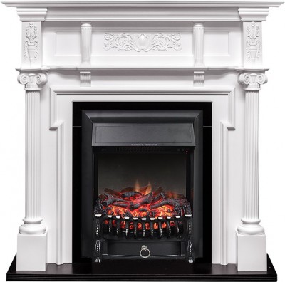 Каминокомплект Royal Flame Oxford - Белый с очагом Fobos FX Black
