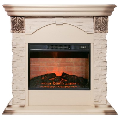 Камин электрический RealFlame Dublin LUX 24 WT c очагом Irvine 24