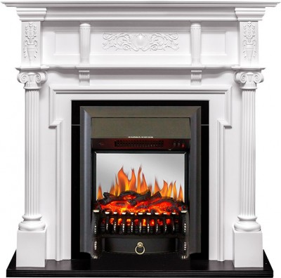 Каминокомплект Royal Flame Oxford - Белый с очагом Fobos FX M Black
