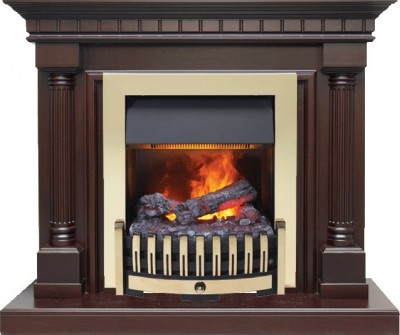 Каминокомплект Dimplex Dallas - Темный дуб с очагом Danville Brass FB2