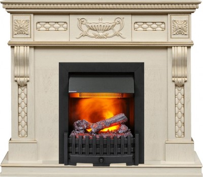 Каминокомплект Dimplex Corsica - Слоновая кость с патиной с очагом Danville Black FB2