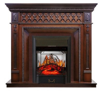 Каминокомплект Royal Flame Alexandria - махагон коричневый антик с очагом Majestic FX M Black