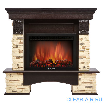 Electrolux Pietra 25S сланец натуральный, шпон венге с очагом EFP/P-2520LS