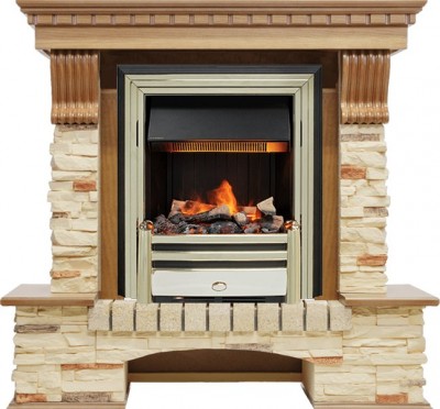 Каминокомплект Dimplex Pierre Luxe - Дуб / Сланец с очагом Cavendish