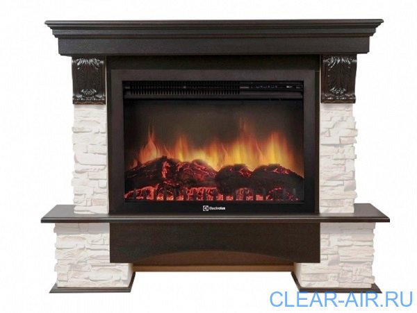 Electrolux Pietra 25S сланец белый/тёмный дуб с очагом EFP/P-2520LS