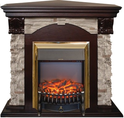 Камин электрический RealFlame Dublin Rock Corner STD/EUG AO с  Fobos S BR