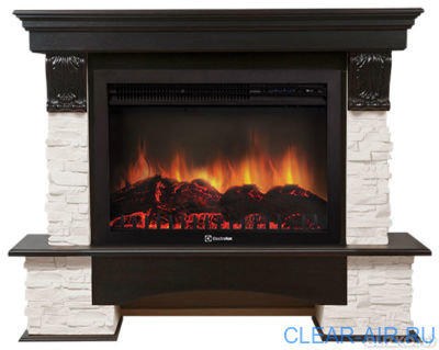 Electrolux Pietra 25S сланец белый, шпон венге с очагом EFP/P-2520LS