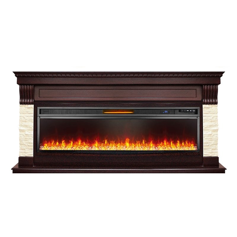 Каминокомплект Royal Flame Denver - Темный дуб / Бежевый с очагом Vision 60 LED