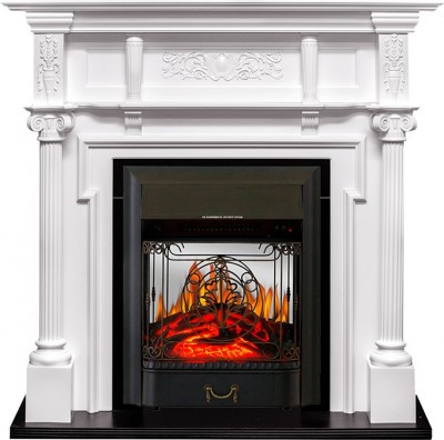 Каминокомплект Royal Flame Oxford - Белый с очагом Majestic FX M Black