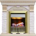 Каминокомплект Dimplex Dublin - Слоновая кость / Сланец крем с очагом Danville Antique Brass FB2