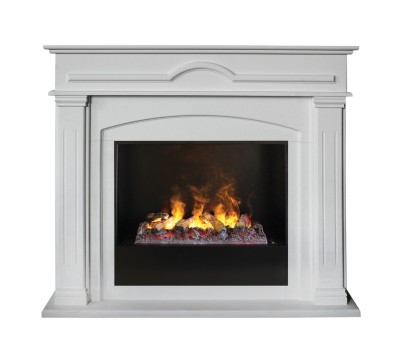 Камин электрический RealFlame Mirra 26 WT 3D Cassette 630 + Black вставка