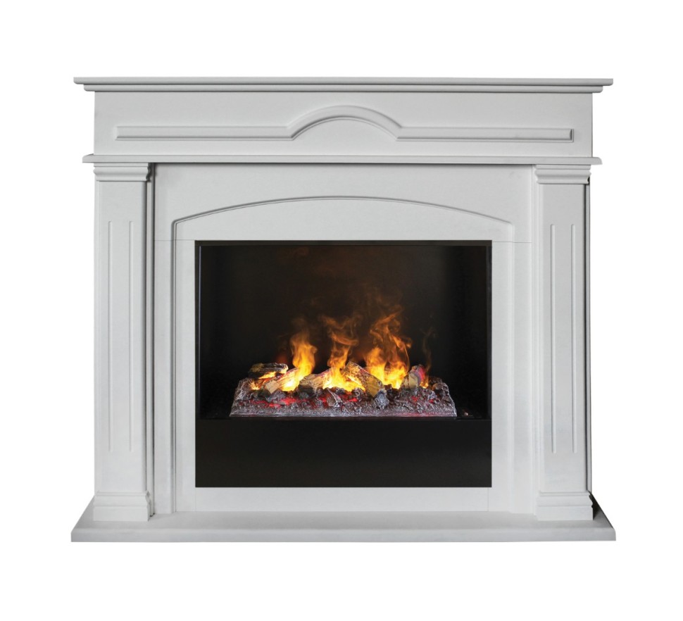 Камин Mirra 26 WT 3D Cassette 630 + Black вставка