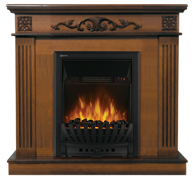 Electrolux Noce Classic шпон орех с очагом Majestic FX M Black