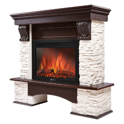 Electrolux Pietra 25S сланец белый/тёмный дуб с панорамным очагом EFP/P-2720RLS