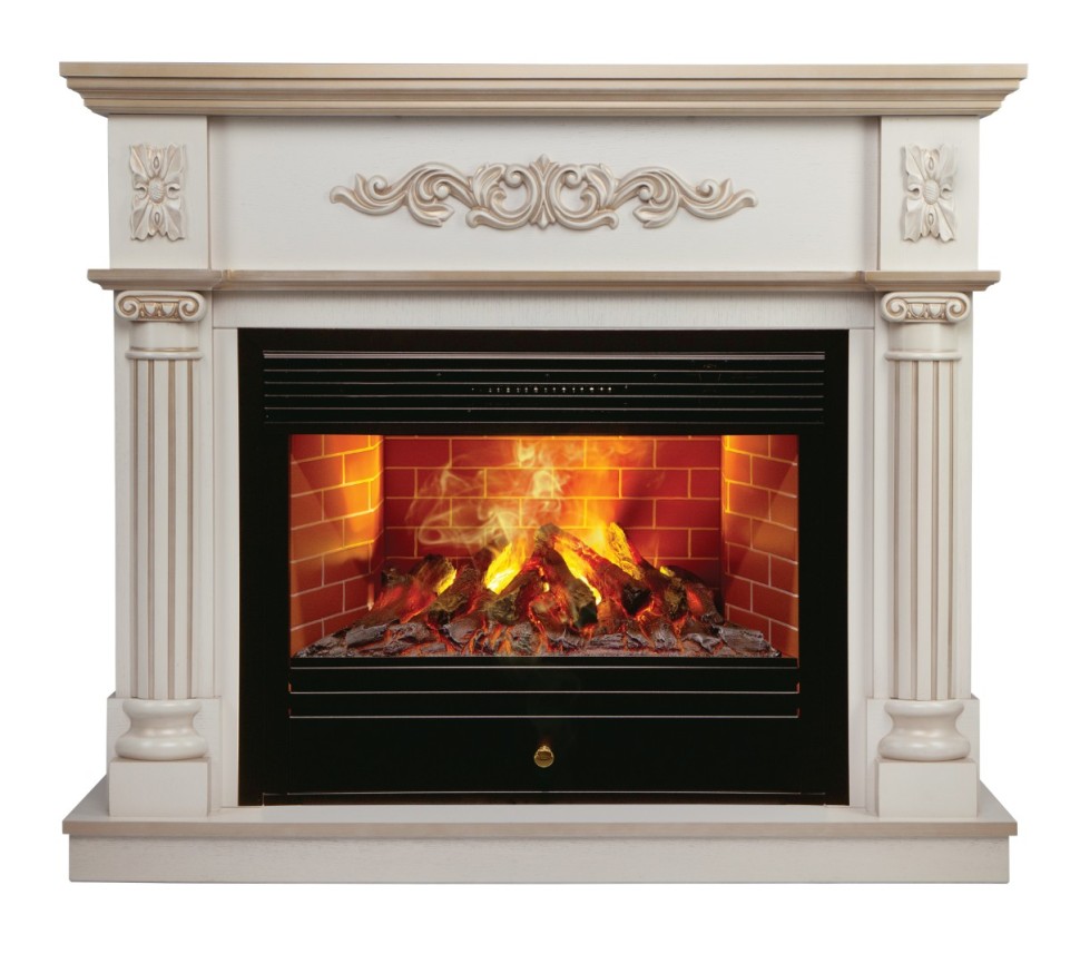 Камин Silvia 26 WT с очагом Novara 26 3D