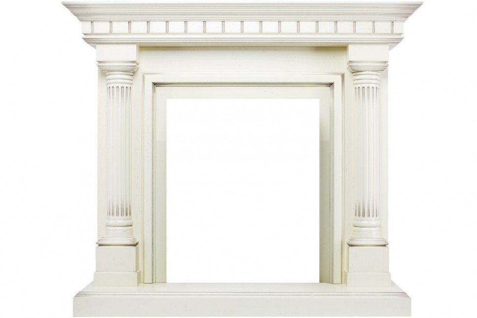 Портал Dimplex Dallas под классический очаг слоновая кость с патиной