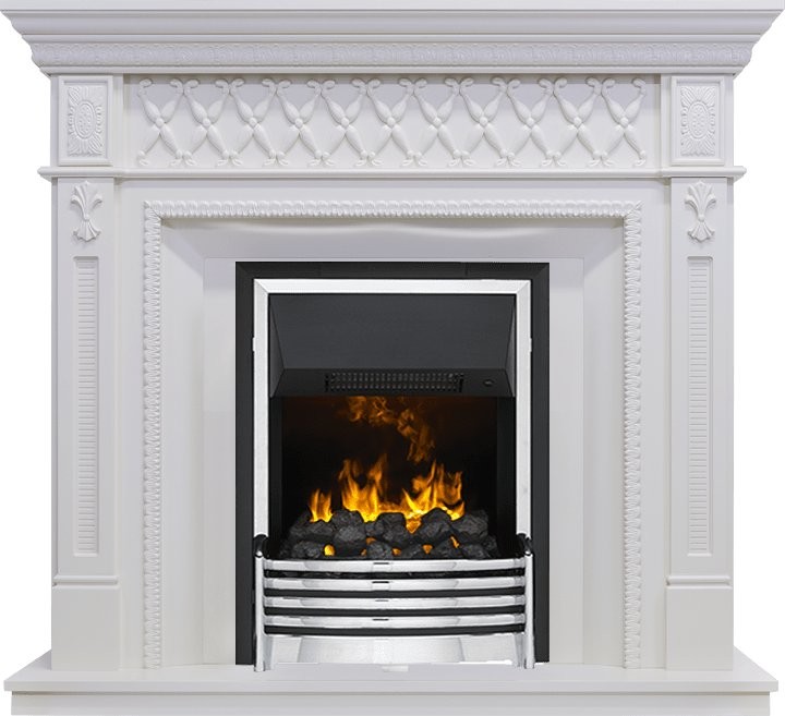 Каминокомплект Dimplex Alexandria - Белый дуб с очагом Flagstaff