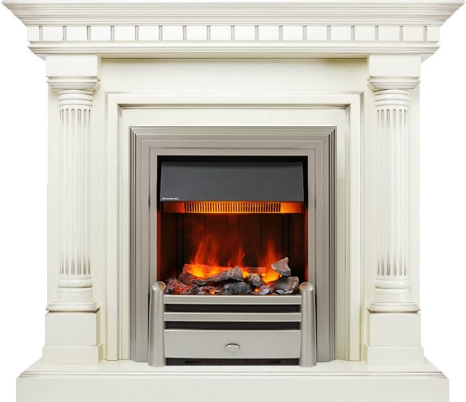 Каминокомплект Dimplex Dallas - Слоновая кость с патиной с очагом Chesford