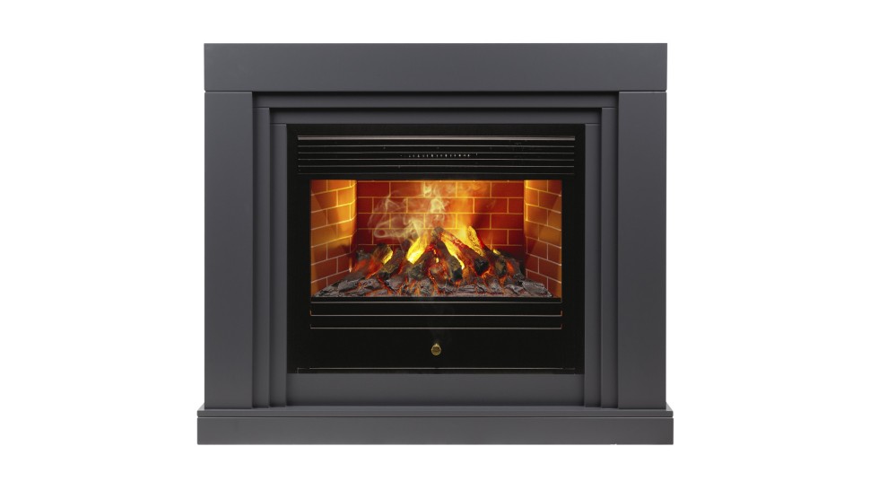 Камин Stanley 26 GR с очагом Novara 26 3D