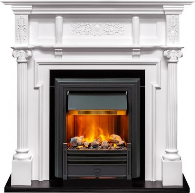 Каминокомплект Dimplex Oxford - Белый с очагом Brookline Black
