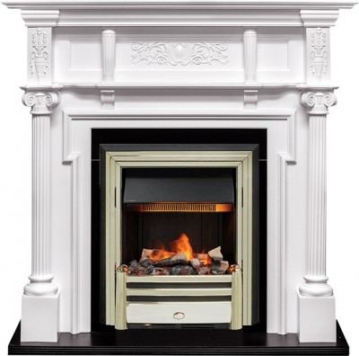 Каминокомплект Dimplex Oxford - Белый с очагом Cavendish