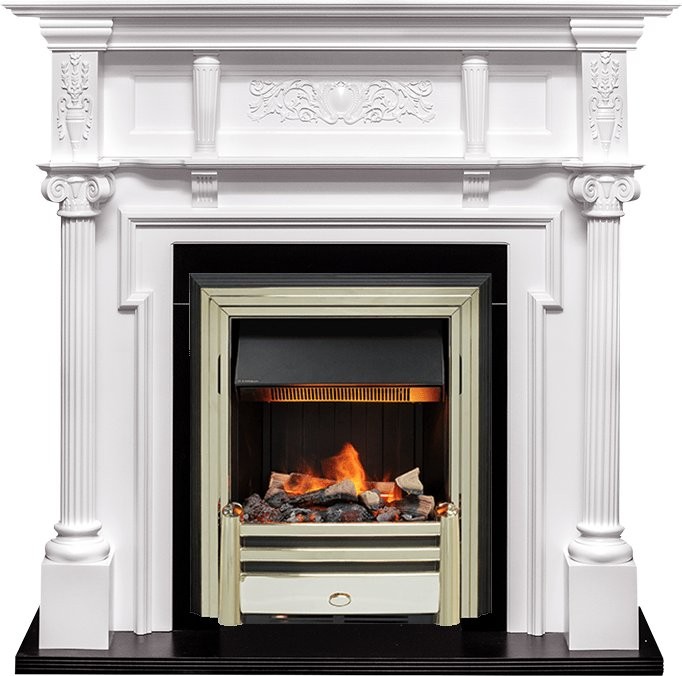 Каминокомплект Dimplex Oxford - Белый с очагом Cavendish